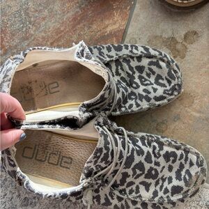 Hey Dude Leopard Print Slippers